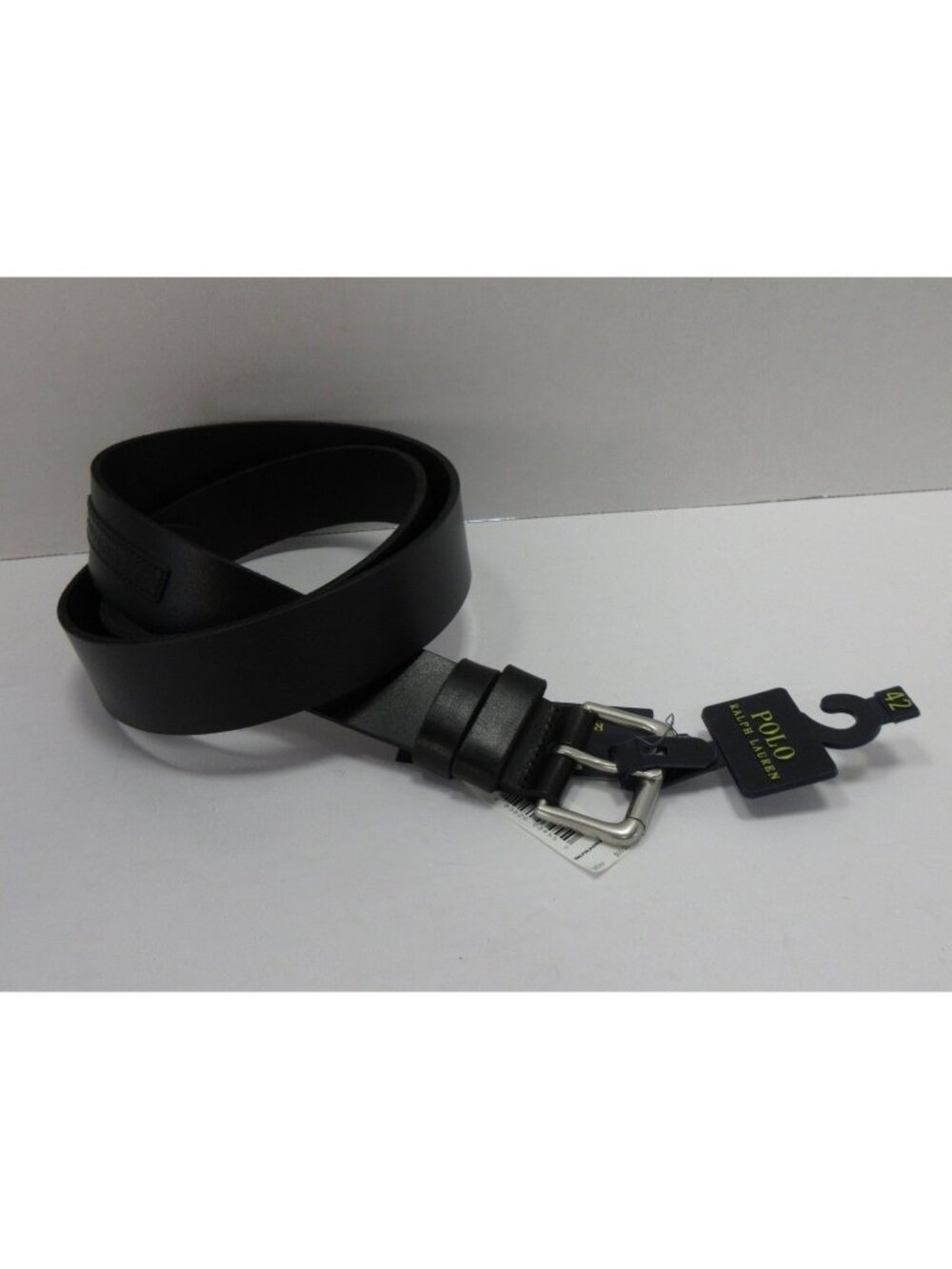 Polo Ralph Lauren Belt 42 Leather Minimalist Classic Silver Buckle